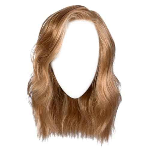 GABOR Love Wave Layered Shoulder-Length Wig With Soft Barrel Curled Waves by Hairuwear, Average Cap, GL16-27SS Buttered Biscuit
