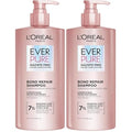 L'Oreal Paris Sulfate Free Bond Repair+ Shampoo,Hair Shampoo with Amino Acid Complex,Strengthens and Repairs Damaged or Color Treated Hair,EverPure,23 Fl Oz (Packaging May Vary),(Pack of 2)