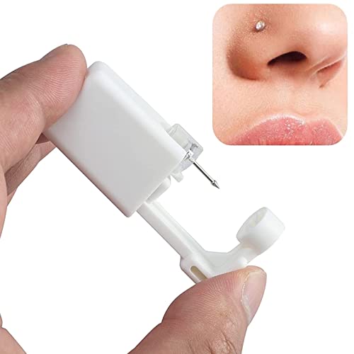Nose Piercing Kit - 3 Self Piercing Guns with Hypoallergenic Studs & Rings