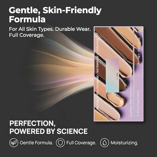 8-Color Soft Matte Concealer Palette - Waterproof Full Coverage
