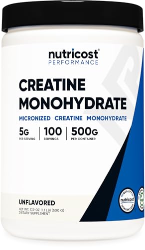 Nutricost Micronized Creatine Monohydrate Powder 500g - 100 Servings
