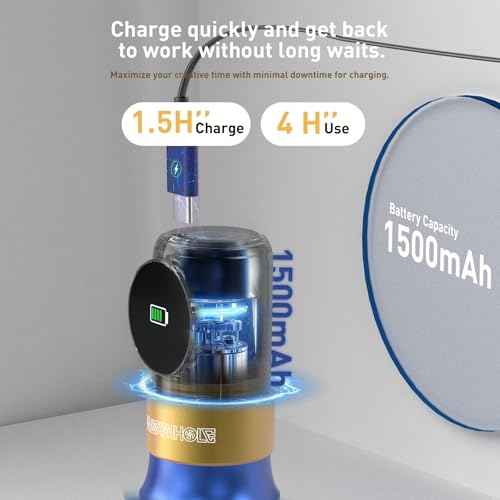 Wormhole Tattoo Gun Tattoo Kit Wireless Tattoo Machine ? Digital LED Display, 1500mAh Battery, 3 Modes (Normal/Jump-Start/Dot Work), Includes 20Pcs Tattoo Needles, Tattoo Pen for Lining & Shading