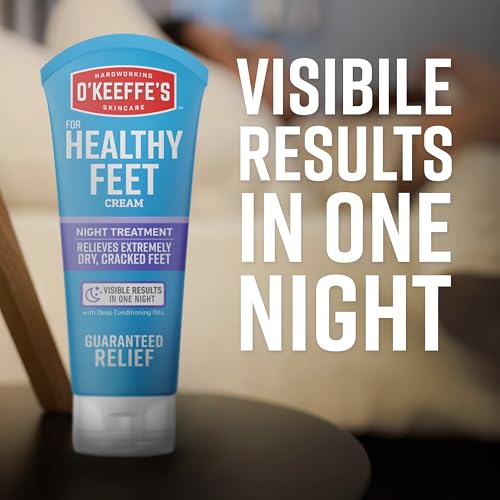 O'Keeffe's Healthy Feet Night Treatment Foot Cream for Dry Cracked Feet, 7 oz