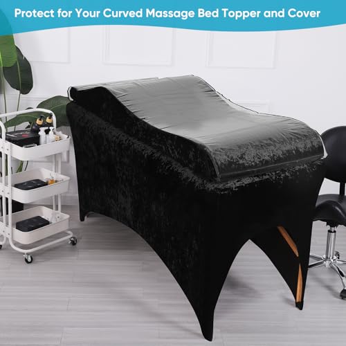 Transparent Protector for Curvy Lash Bed Topper,Plastic Waterproof Protector for Massage Bed Topper