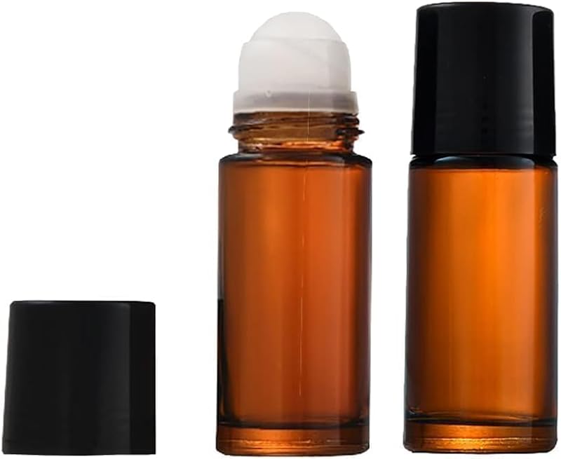 30ml Clear Glass Essential Oil Roller Bottles - 2 Pack