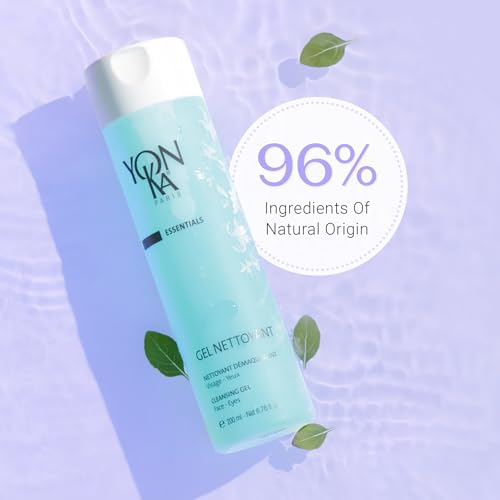 Yonka Gel Cleanser | Gentle Foaming Face Wash & Makeup Remover | Cleanses Pores and Balances Skins pH with Red Algae & Amino Acids | For Acne Prone & Oily Skin | Paraben-Free