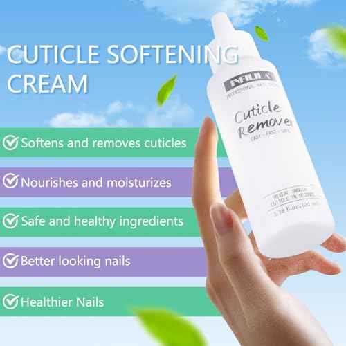NXJ INFILILA Cuticle Softener, Instant Cuticle Remover Liquid for Hand, Foot & Nail Care, Salon Quality Professional Instant Softener Cream for Manicure & Pedicure Use