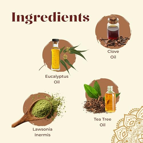 Henna Paste Cones for Hair Color - 100% Pure, Tea Tree Oil