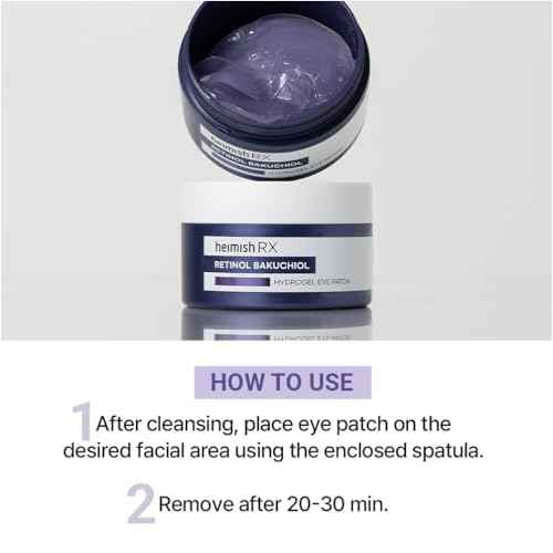 HEIMISH RX Retinol Bakuchiol Hydrogel Eye Patch - Anti Aging Under Eye Patches, Hydrating Formula with Retinol, 2% Niacinamide for Dark Circles, Puffiness & Wrinkles, Korean Skincare, 1.4g/60ea