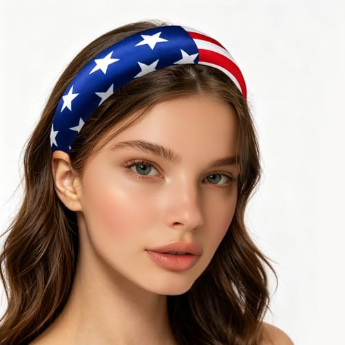 Patriotic 4-Piece Hair Accessory Set for Women - Headbands & Clips