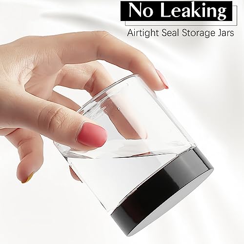 36 Pack 4 OZ Plastic Jars with Lids, BPA Free, Reusable Refillable Empty Round Clear 4oz Containers with Lids for Cosmetics, Travel, Samples, Beads, Slime, Spice, Small Items Storage