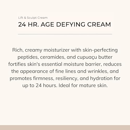 Le Mieux 24 Hr. Age Defying Cream - Hydrating Facial Moisturizer with Hyaluronic Acid & Peptides, Rich Anti-Aging Face Cream, No Parabens or Sulfates (1.75 oz / 52 ml)