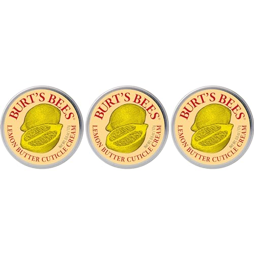 Burt's Bees Lemon Butter Cuticle Cream - 100% Natural, 3 Tins (0.6 oz)