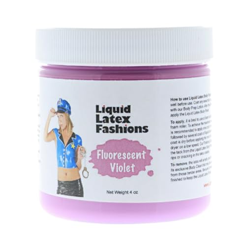 Fluorescent Violet UV Reactive Body Paint - 4 oz Liquid Latex