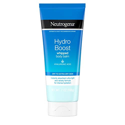 Neutrogena Hydro Boost Whipped Body Balm With Hydrating Hyaluronic Acid for Dry To Extra Dry Skin, Lightweight & Non-greasy Daily Moisturizing Balm, 7.0 Ounce (Pack of 1)