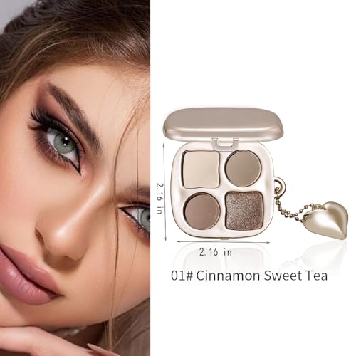 Cool Neutral Eyeshadow Palette – 4 Matte & Shimmer Shades