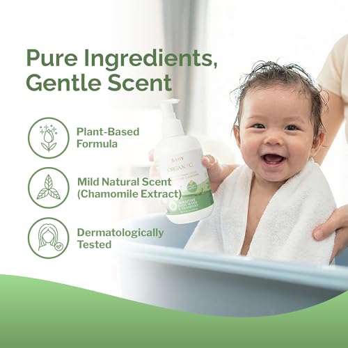 Organyc Baby Shampoo & Body Wash - 2-in-1 with Cottonseed Oil