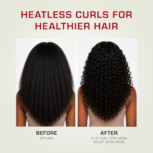 Red by Kiss Velvet Flexi Rods Heatless Curlers 3/4" (4 Count)