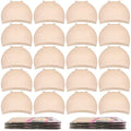 MORGLES Wig Caps 20 Pack - Stretchy Beige Stocking Caps