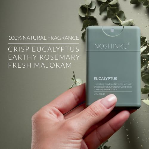 Noshinku Pocket Sprayer Discovery 3-Pack Refillable Hand Sanitizer with Bergamot, Eucalyptus & Lavender