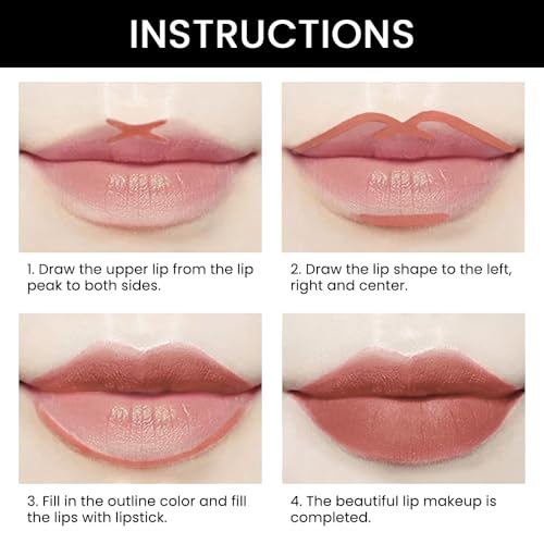 Velvet Matte Lipstick & Liner Combo Set - 2-in-1 Dual End
