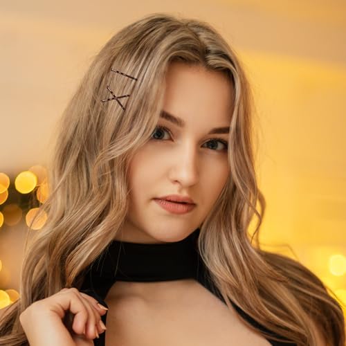 200 Pcs Mini Brown Hair Bobby Pins - Sturdy Wavy Hair Clips
