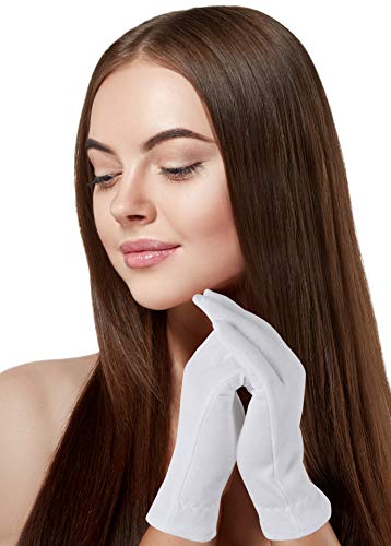 Cotton Moisturizing Gloves for Dry Hands - 5 Pairs XL