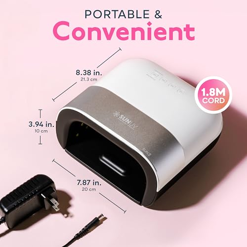 SUNUV SUN3 UV LED Nail Lamp for Gel Nails - 39 Beads, 4 Timers