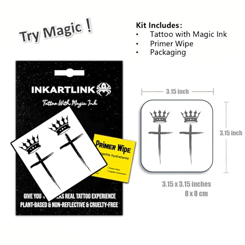 Semi-Permanent Temporary Tattoos - Waterproof, Lasts 7-14 Days