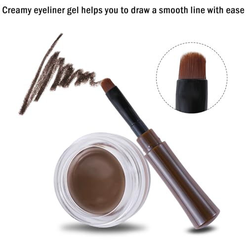 Boobeen Waterproof Gel Eyeliner Set – Black & Dark Brown
