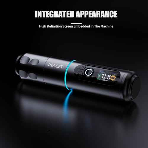 Mast Archer2 Cordless Tattoo Gun, Tattoo Machine Brushless Motor, Seamless Frame, 2000 mAh Battery, 3.5mm Stroke Length (Grey)