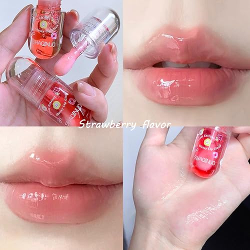 4 Pcs Fruit Flavored Lip Gloss Oil Set – Hydrating Jelly