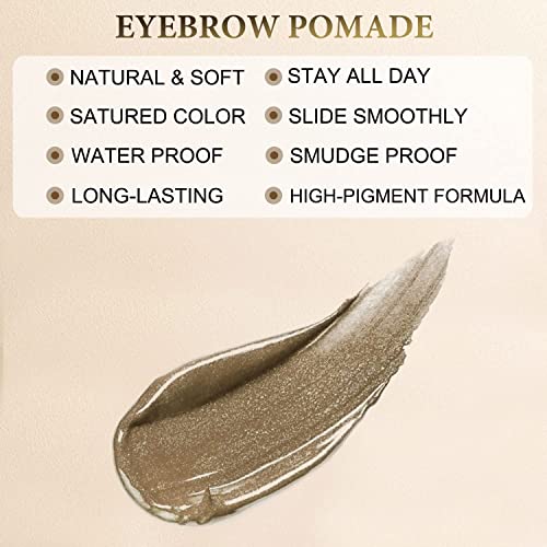 Waterproof Eyebrow Pomade by LAVONE - Long-lasting Brow Makeup