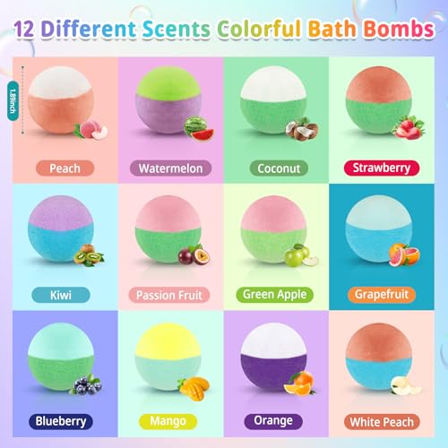 24 Pack Kids Bath Bombs with Surprise Animal Toys - Fun Bubble Bath