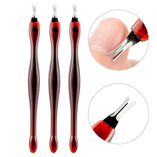 Professional 3-Piece Nail Cuticle Trimmer & Pusher Set - Manicure Tools for Dead Skin Removal