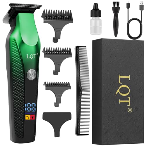 LQT-128 Cordless Beard Trimmer for Men, Rechargeable with LED Display, Grooming Gift Set