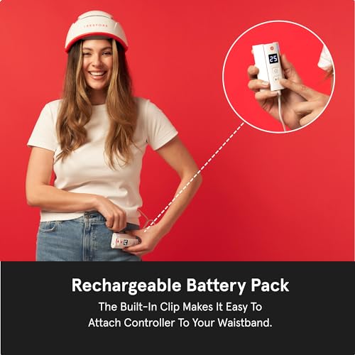 iRestore Rechargeable Battery Pack, 5200 mAh for Use with The iRestore Professional and Essential Laser Hair Growth System