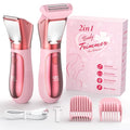 2-in-1 Electric Bikini Trimmer for Women, IPX7 Waterproof