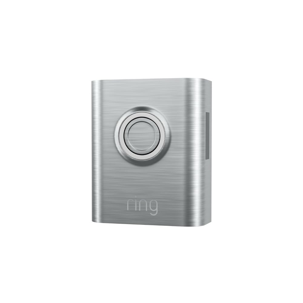 Ring Metallic Interchangeable Faceplate for Doorbells - Battery Doorbell Plus, Battery Doorbell Pro - Brushed Silver