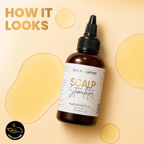 Hair Growth Oil with Mint & Rosemary – Organic Scalp Stimulator - 4 Fl Oz