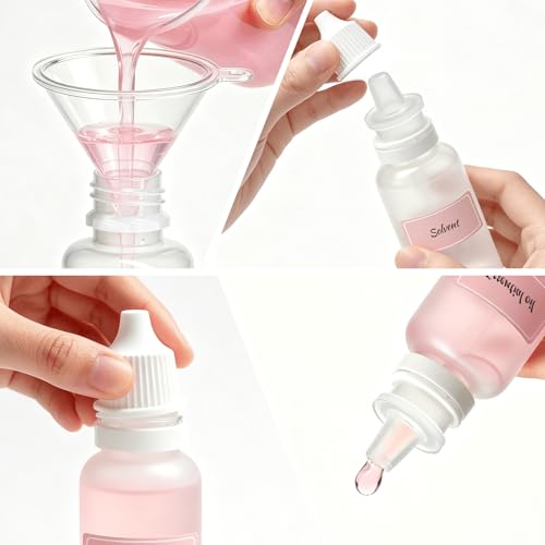 10PCS Plastic Dropper Bottles Set with Funnels - 10ml & 15ml Travel Squeeze Bottles for Essential Oils & DIY Projects