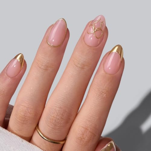 BTArtbox Press On Nails Almond Spill the Tea 32Ct 4-Week Wear