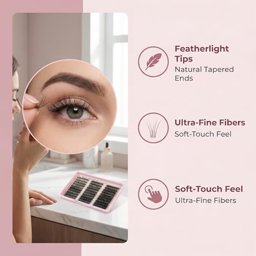 D-Roll Wispy Lash Clusters 40D 50D 60D - 12-18mm Reusable