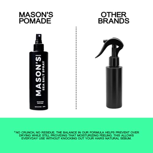 Mason's Sea Salt Spray for Hair - 8 oz Texturizing Spray with Argan Oil