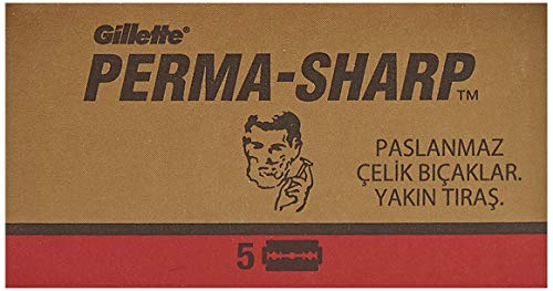 Perma-Sharp Double Edge Safety Razor Blades, 100 Count, 20 Count (Pack of 5)