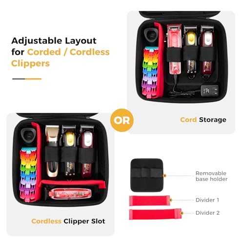 ProCase Hard Barber Clipper Case with DIY Dividers