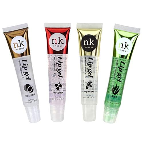 4 Pack Nicka K Lip Gel (COCONUT, ROSEHIP, ARGAN OIL, ALOE)