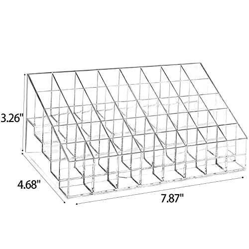 40 Grids Lipsticks Holder - Clear Acrylic Lipgloss Lipstick Organizer and Storage Display Case for Lip Gloss, Lipstick Tubes