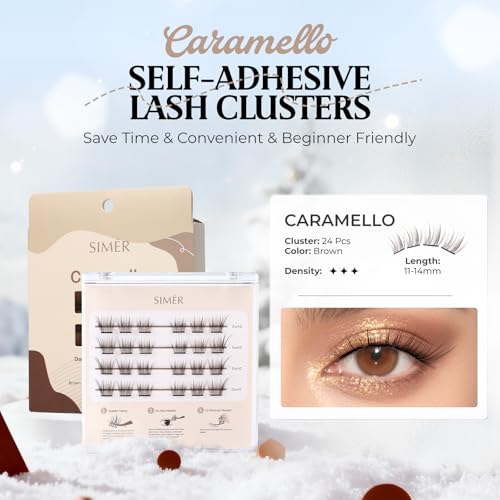 SIMER Brown Fox Eye Self-Adhesive Lash Clusters 11-14mm