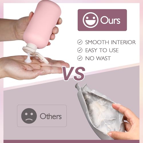 10oz Refillable Travel Shampoo Bottles - 3 Pack with Flip Cap